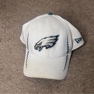 Philadelphia Eagles New Era Fitted Hat Cap Adult Medium/Large White NFL Logo